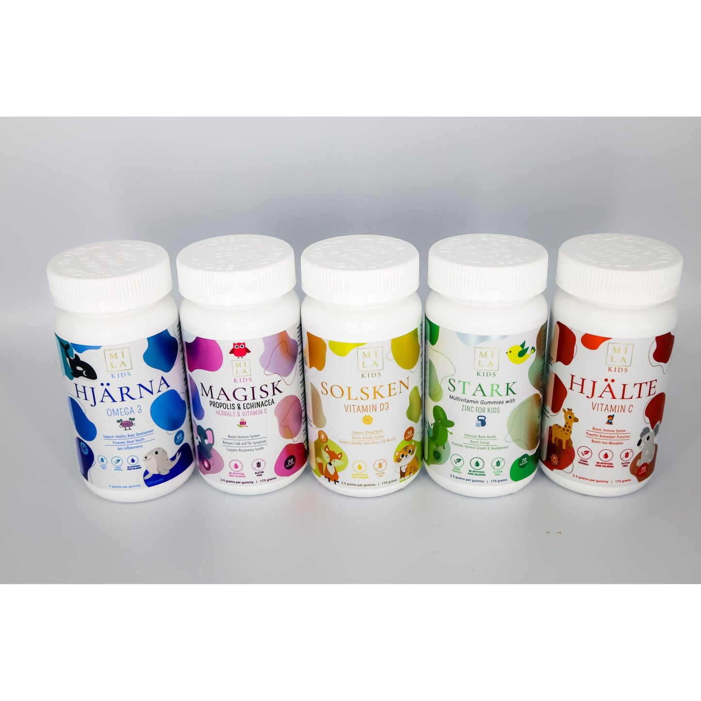 Mila Kids Vitamins (Vitamin C, Magic, Vitamin D, Multivitamin with Zinc, Omega 3)